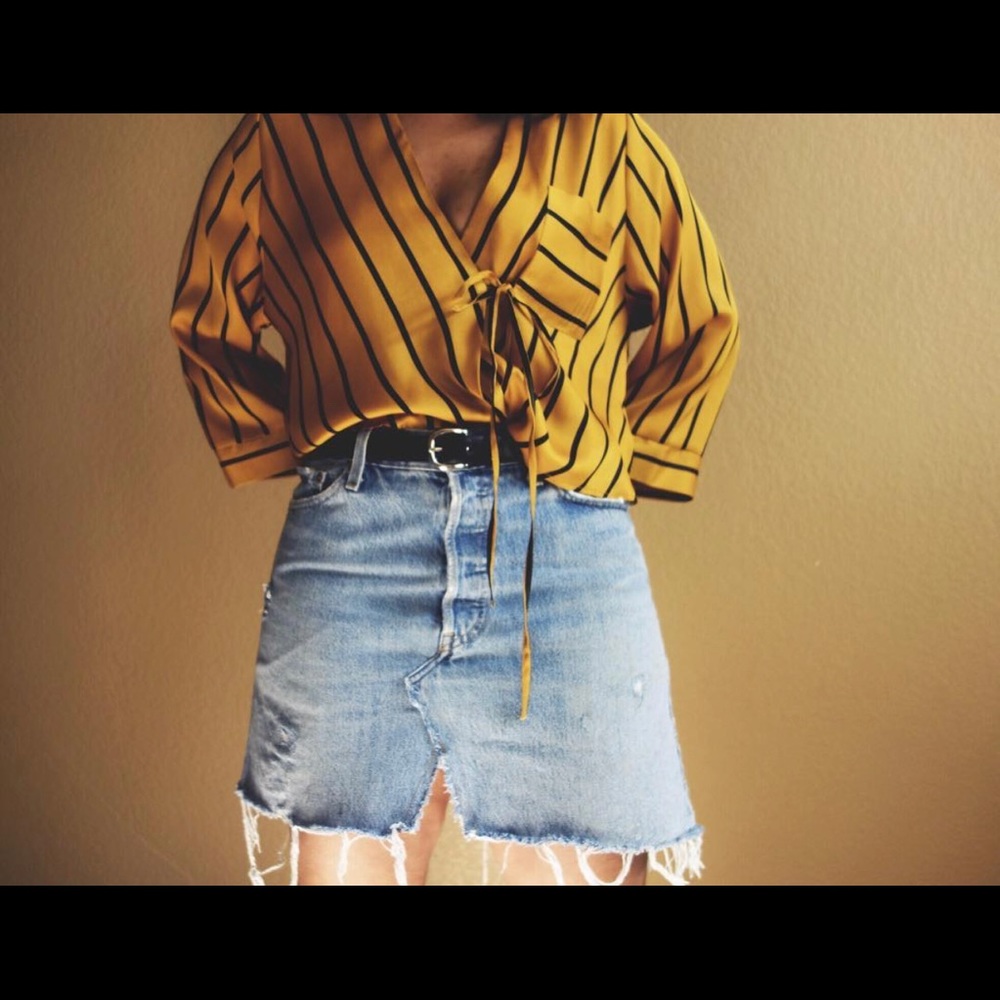 Cue The Sun Collection- Levi’s Jean Skirt